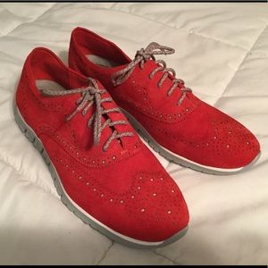 Cole Haan Zerogrand Red Wing Suede Oxford Sneakers